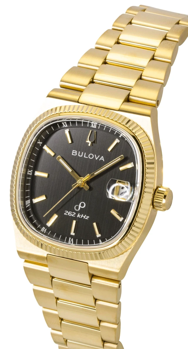 Alt view image 3 of 7 - Bulova Super Seville Stainless Steel Black Dial Quartz 97B246 Men's Watch