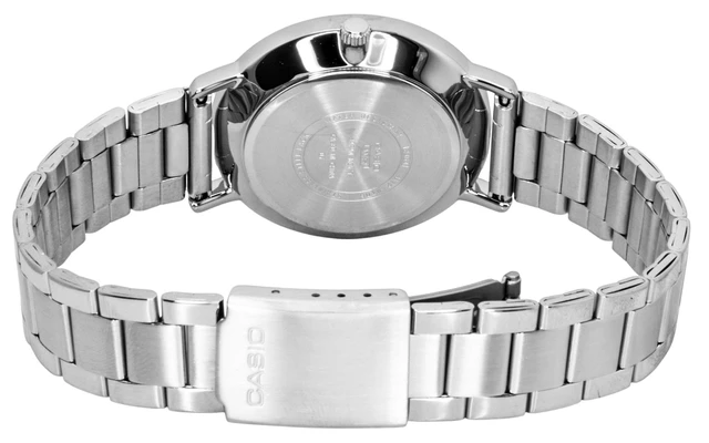 Alt view image 3 of 6 - Casio Analog Stainless Steel Black Dial Quartz MTP-VT06D-1B Men's Watch