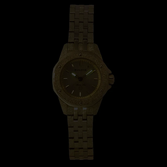 Alt view image 2 of 7 - Bulova Marine Star Marc Anthony Stainless Steel Gold Dial Quartz 97L192 100M Women's Watch