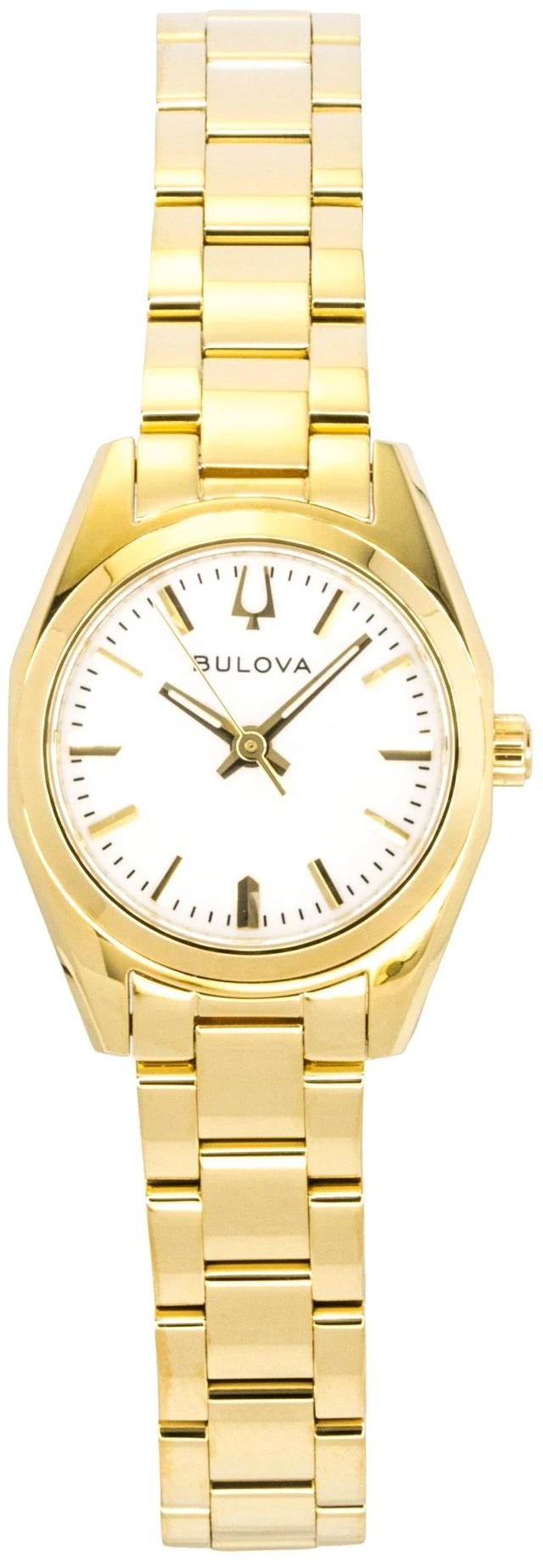 Main image of Bulova Surveyor Gold Tone Stainless Steel White Dial Quartz 97L190 Women's Watch