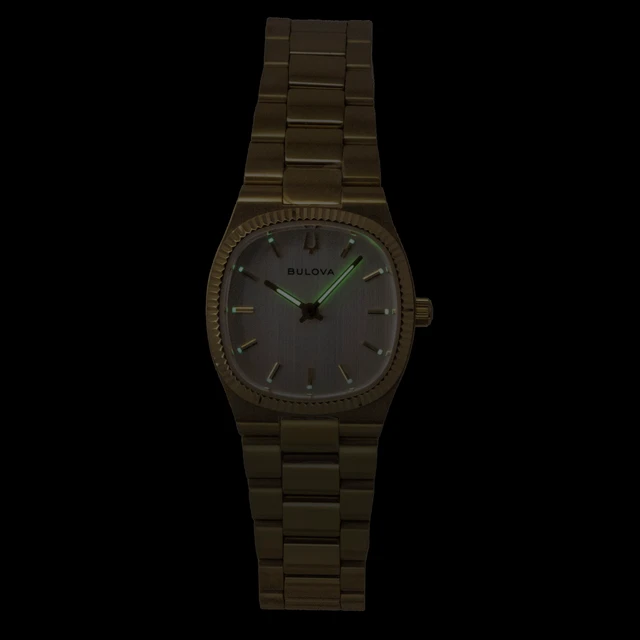 Alt view image 2 of 7 - Bulova Super Seville Mini Gold Tone Stainless Steel Silver Dial Quartz 97L189 Women's Watch