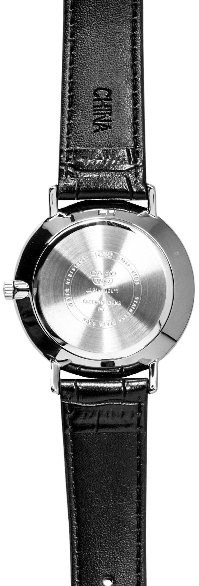 Alt view image 3 of 6 - Casio Analog Leather Strap Black Dial Quartz MTP-VT05L-1E Men's Watch