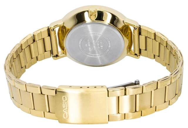 Alt view image 3 of 6 - Casio Analog Gold Tone Stainless Steel Black Dial Quartz MTP-VT05G-1E Men's Watch