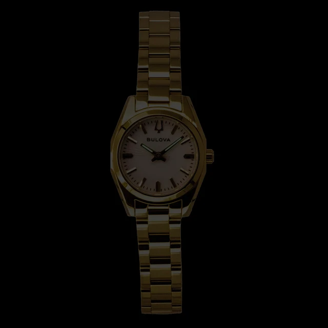 Alt view image 2 of 7 - Bulova Surveyor Gold Tone Stainless Steel White Dial Quartz 97L190 Women's Watch