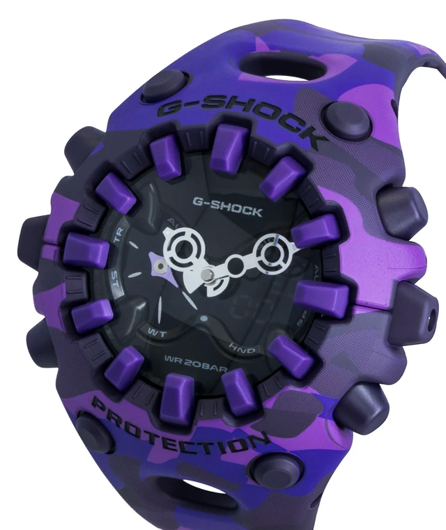 Alt view image 4 of 7 - Casio G-Shock Analog Digital Resin Strap Black Dial Quartz GA-V01CMG-6A 200M Men's Watch