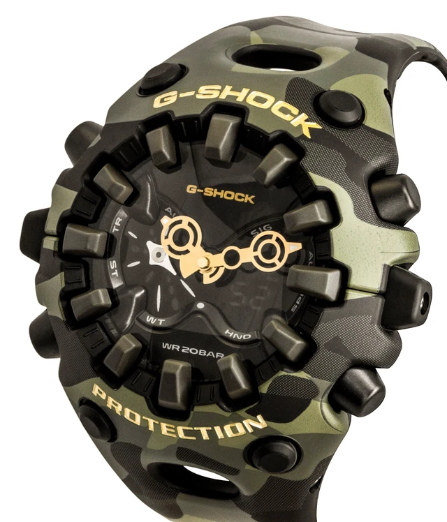 Alt view image 4 of 6 - Casio G-Shock Analog Digital Resin Strap Black Dial Quartz GA-V01CMG-3A 200M Men's Watch