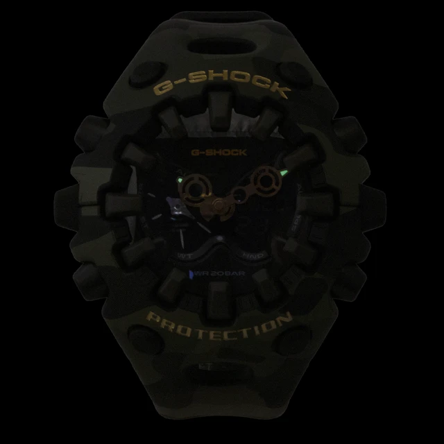 Alt view image 2 of 6 - Casio G-Shock Analog Digital Resin Strap Black Dial Quartz GA-V01CMG-3A 200M Men's Watch