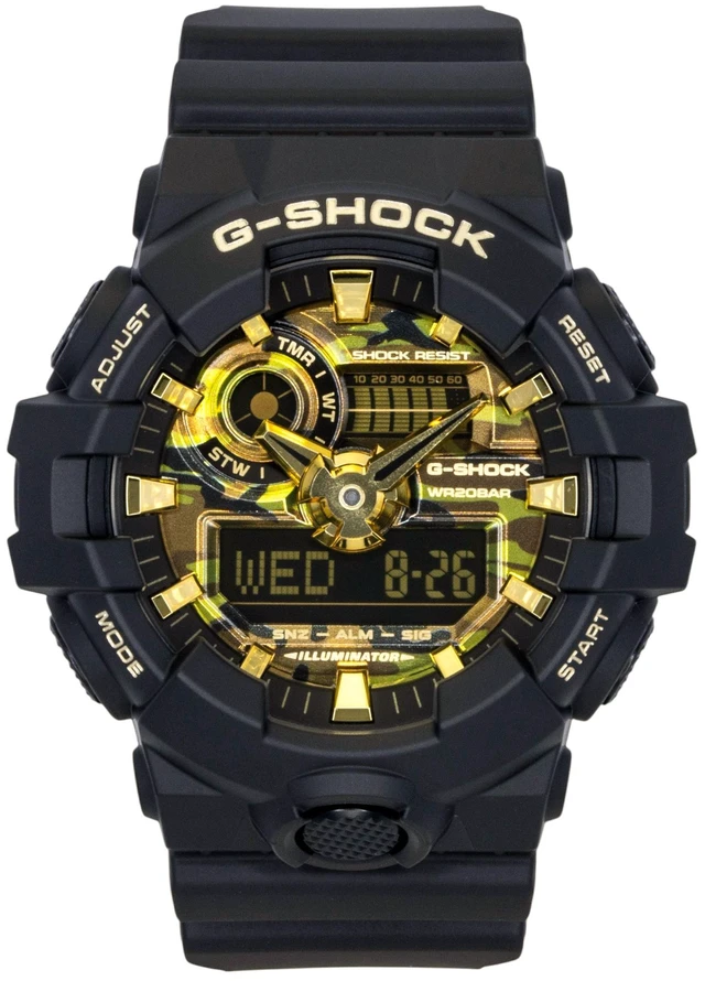 Main image of Casio GA700CF1A G-Shock GA-700 Series Analog and Digital Black Camo Watch