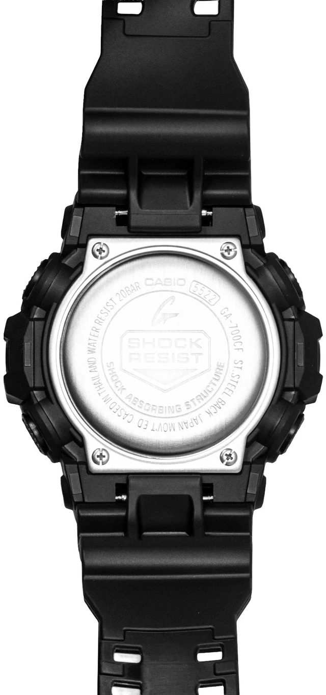 Alt view image 4 of 5 - Casio GA700CF1A G-Shock GA-700 Series Analog and Digital Black Camo Watch