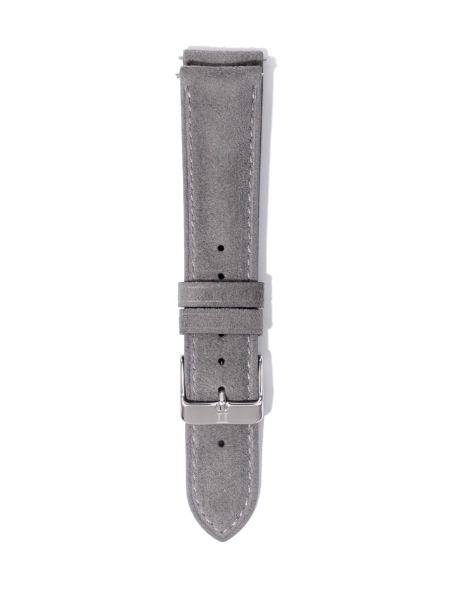 Alt view image 3 of 3 - Ratio Alcantara Steel Grey RS-LS-I134003-SGR 20x18 Watch Strap