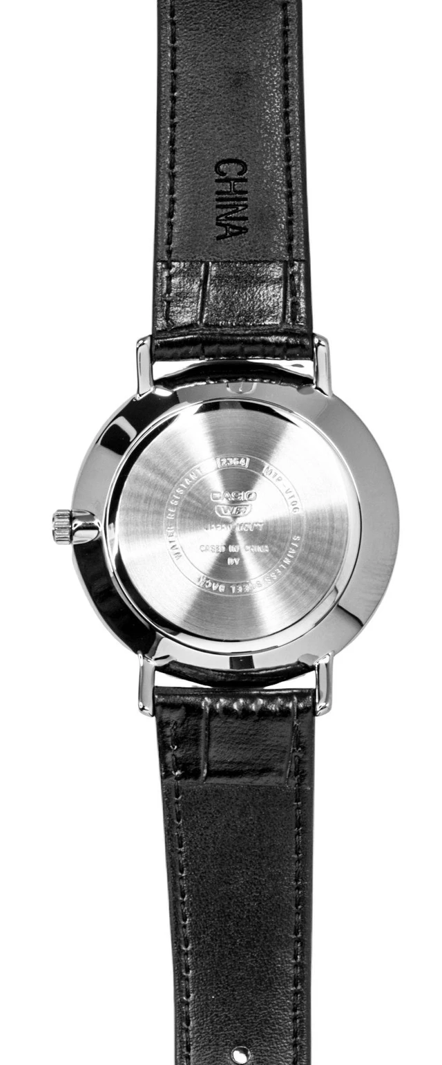 Alt view image 3 of 6 - Casio Analog Leather Strap White Dial Quartz MTP-VT06L-7B Men's Watch