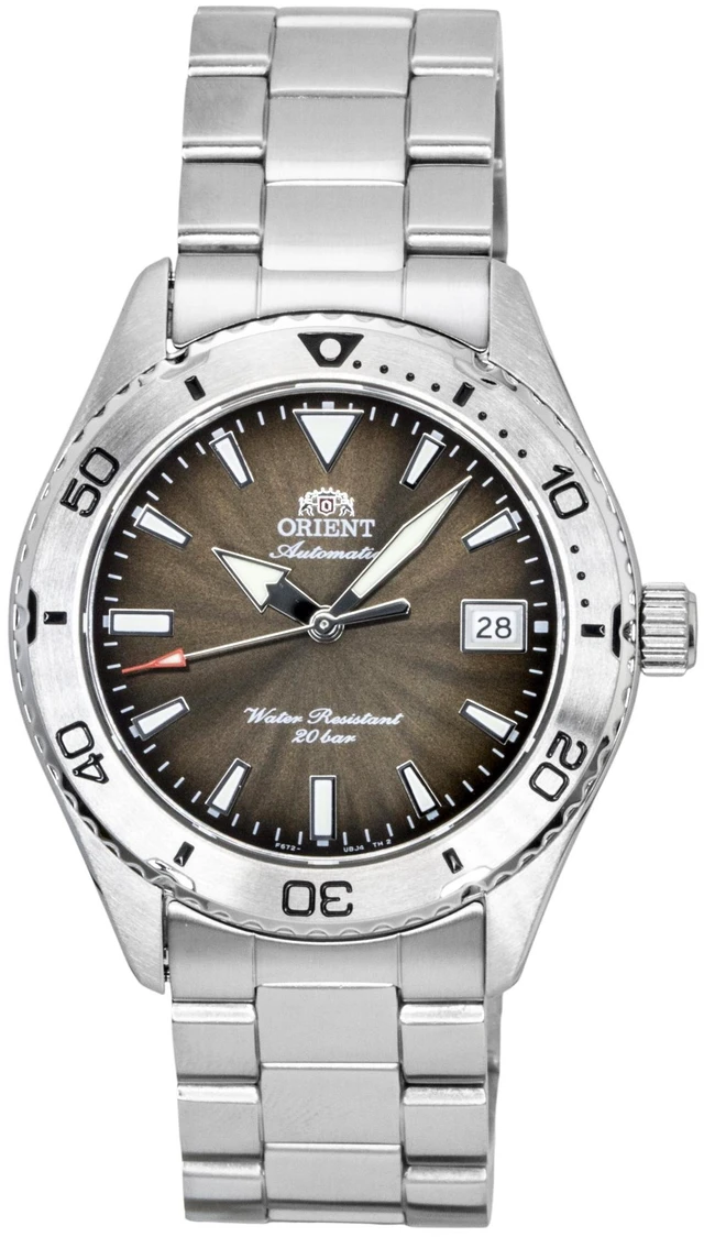 Main image of Orient Mako Sport Stainless Steel Brown Dial Automatic Diver's RA-AC0Q15Y 200M Men's Watch