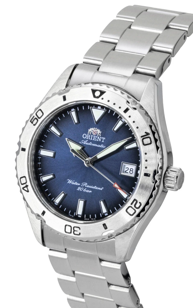 Alt view image 3 of 7 - Orient Mako Sport Stainless Steel Blue Dial Automatic Diver's RA-AC0Q14L 200M Men's Watch