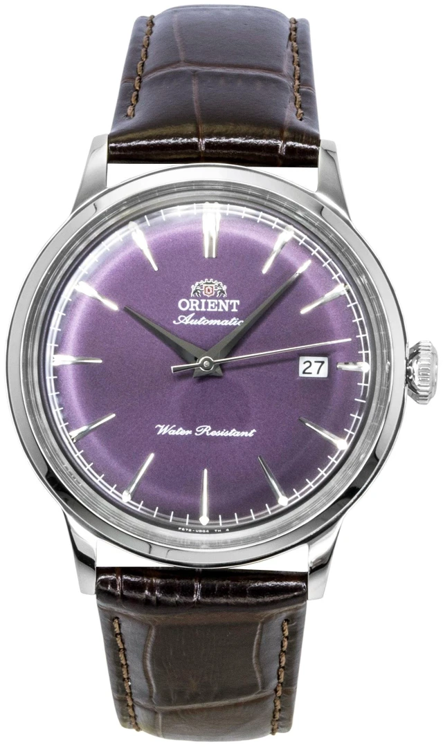 Main image of Orient Classic Bambino Leather Strap Purple Dial Automatic RA-AC0032V Men's Watch