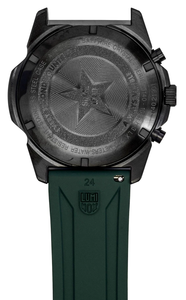 Alt view image 4 of 7 - Luminox Pacific Diver Chronograph Rubber Strap Black Dial Quartz Diver's XS.3147 200M Men's Watch
