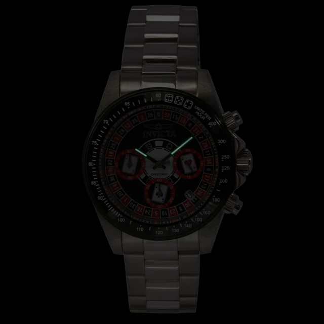 Alt view image 2 of 7 - Invicta Speedway Roulette Casino Chronograph GMT Stainless Steel Black Dial Quartz 44643 200M Men's Watch