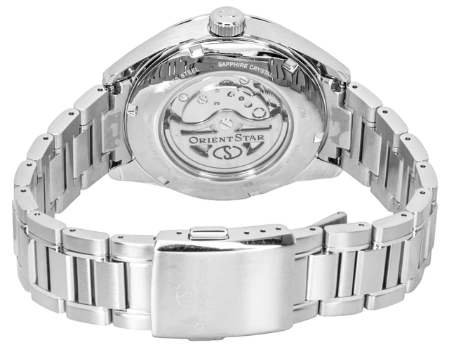 Alt view image 3 of 6 - Orient Star Contemporary M34 F7 Stainless Steel Semi Skeleton White Dial Automatic RE-BY0011S Men's Watch