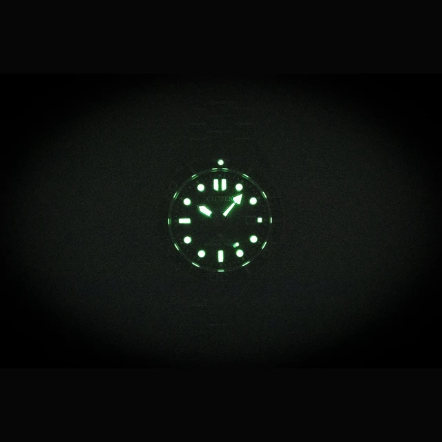 Alt view image 4 of 4 - Citizen Promaster Marine Stainless Steel Green Dial Eco-Drive Diver's BN0269-50W 200M Men's Watch