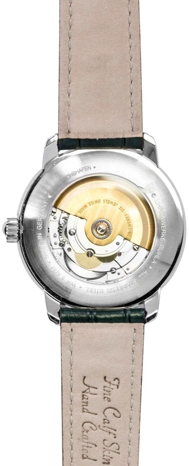 Alt view image 4 of 4 - Zeppelin Friedrichshafen Leather Strap Green Dial Automatic 85562 Men's Watch