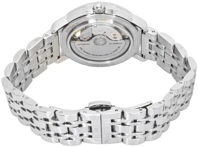 Alt view image 3 of 3 - Zeppelin Friedrichshafen Stainless Steel Open Heart Turquoise Dial Automatic 8569M4 Women's Watch