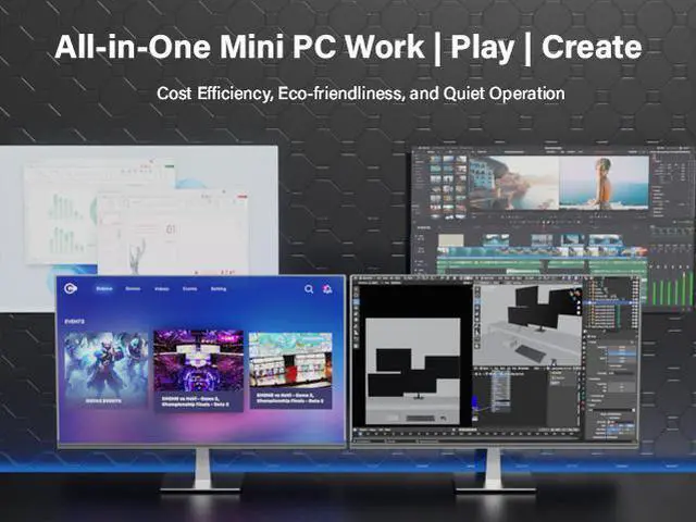 Alt view image 6 of 7 - Maxtang Mini PC AMD Ryzen 3020E (up to 2.6 GHz) DDR4 M.2 SATA3.0 Small Form Factor Desktop Computer Support 4K UHD, WiFi/BT, Home Server, Office, Business 16GB RAM / 512GB SSD Windows 10