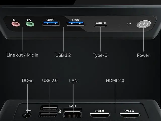 Alt view image 7 of 7 - Maxtang Mini PC Intel N5095 16GB[8GB*2] DDR4 Ram 512GB m.2 SSD Dual HDMI 4K UHD/Gigabit Ethernet/ M.2 for WiFi/BT mini computer for Business Home Office Windows 10 home