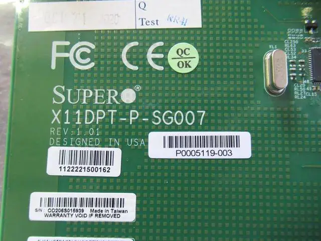 Alt view image 3 of 3 - Supermicro X11DPT-P-SG007 P0005119-003 Server System Motherboard