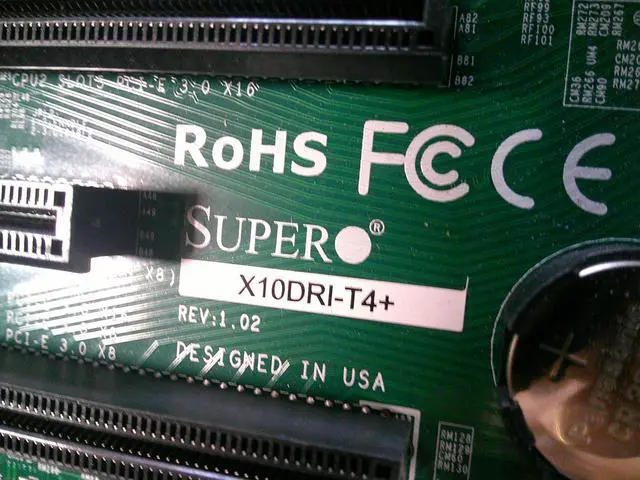 Alt view image 5 of 5 - SuperMicro X10DRI-T4+ Dual Xeon LGA2011 V3 V4 4x10GBe LAN Server Motherboard