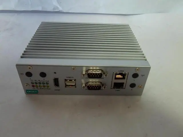 Alt view image 2 of 5 - Moxa V2201-E4-T (CUSTOM) DIN-Rail Computer Intel Atom E3845 4GB RAM 32GB SSD