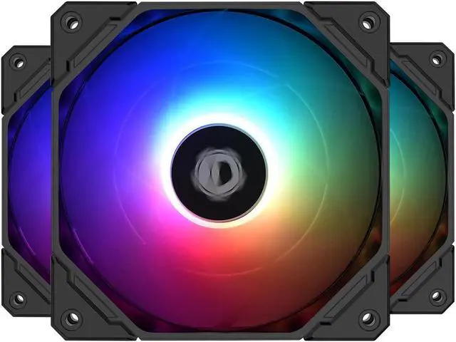 Main image of ID-COOLING NO-12015-XT Slim Low Profile Cooling Fan 4Pin PWM High Air Pressure,Low Noise&Big Airflow,For CPU&GPU&VGA cooler Black ARGB 3 Packs