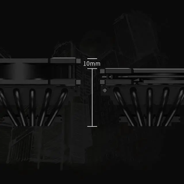 Alt view image 5 of 7 - ID-COOLING NO-12015-XT Slim Low Profile Cooling Fan 4Pin PWM High Air Pressure,Low Noise&Big Airflow,For CPU&GPU&VGA cooler Black ARGB 3 Packs