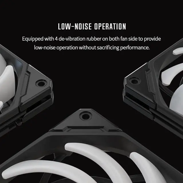 Alt view image 2 of 7 - ID-COOLING NO-12015-XT Slim Low Profile Cooling Fan 4Pin PWM High Air Pressure,Low Noise&Big Airflow,For CPU&GPU&VGA cooler Black ARGB 3 Packs