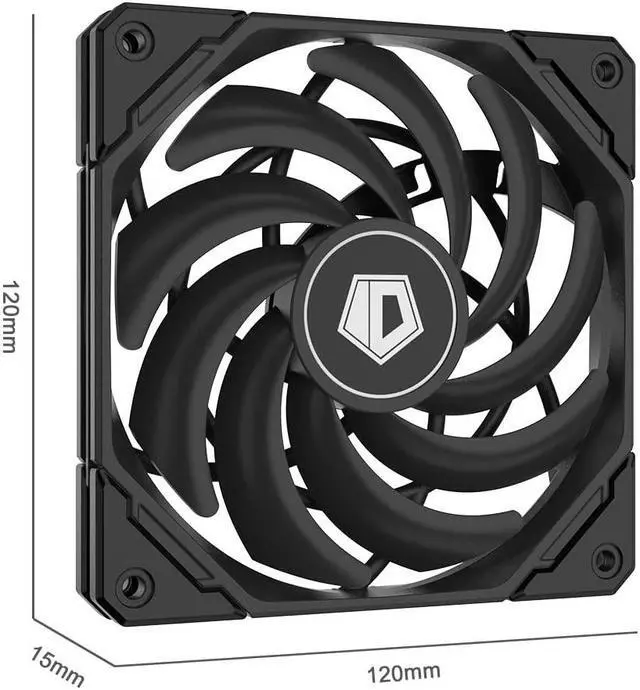 Alt view image 7 of 7 - ID-COOLING IS-55 Black Desktop CPU Cooler Low Profile 57mm Height CPU Air Cooler 5 Heatpipes 120x120x15mm Slim Fan, CPU Fan for Intel LGA1700/115X/1200; AMD AM4/AM5