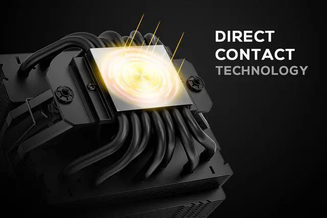 Alt view image 2 of 7 - ID-COOLING SE-207-XT Slim 135mm Height All-Black CPU Cooler 7 Heat Pipes Dual-Tower CPU Air Cooler with 120mm PWM Fan TDP 220W, CPU Fan for Intel 1700/1200/115X, AMD AM5/AM4