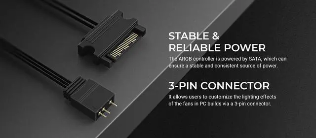 Alt view image 4 of 6 - ID-COOLING RC-ARGB ARGB Controller 3-Pin Connector Support Multiple ARGB Devices  for PC Builds