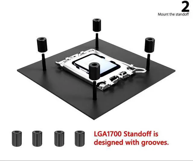 Alt view image 2 of 5 - ID-COOLING Metal Mounting Kit for AURAFLOW/FROSTFLOW/ICEFLOW/ZOOMFLOW/PINKFLOW Series fit Intel LGA1700/1200/115X