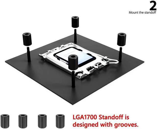 Alt view image 2 of 5 - ID-COOLING Metal Mounting Kit for SE-207-XT/SE-225-XT/SE-234-ARGB/SE-224-XT/SE-914-XT/SE-904-XT Series fit Intel LGA1700/1200/115X