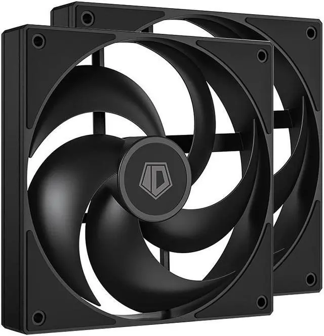 Main image of ID-COOLING AS-140-K Black Case Fan Silence PC Fan Daisy Chain Connector Computer Fans for Radiator/CPU Air Cooler/Computer Case 140mm 2 Packs