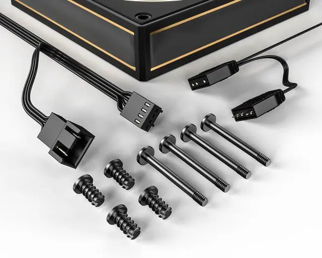 Alt view image 6 of 6 - ID-COOLING AF-127-GDL 120mm Case Fan FDB Bearing PC Fan Daisy Chain Connector Computer Fan for Radiator/CPU Air Cooler 3 Packs
