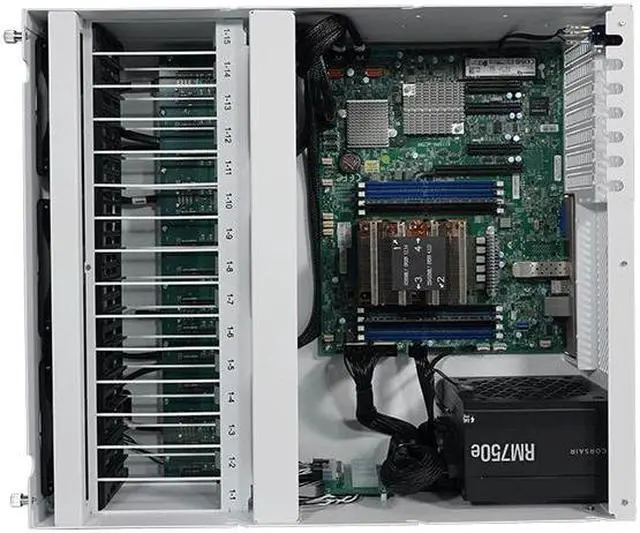 Alt view image 3 of 4 - 45Drives - 45HomeLab HL15 - 15Hot-Swap Drive Bays - Corsair 750 Power supply - CPU - Xeon Gold 6230R, 26 Cores / 52 Threads - Memory - 256GB  (Premium Server)
