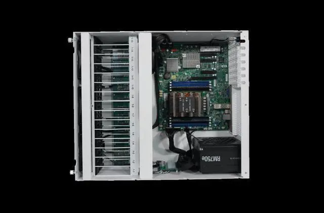 Alt view image 4 of 4 - 45Drives - 45HomeLab HL15 - 15Hot-Swap Drive Bays - Corsair 750 Power supply - CPU - Xeon Silver 4210, 10 Cores / 20 Threads - Memory - 64GB  (Premium Server)