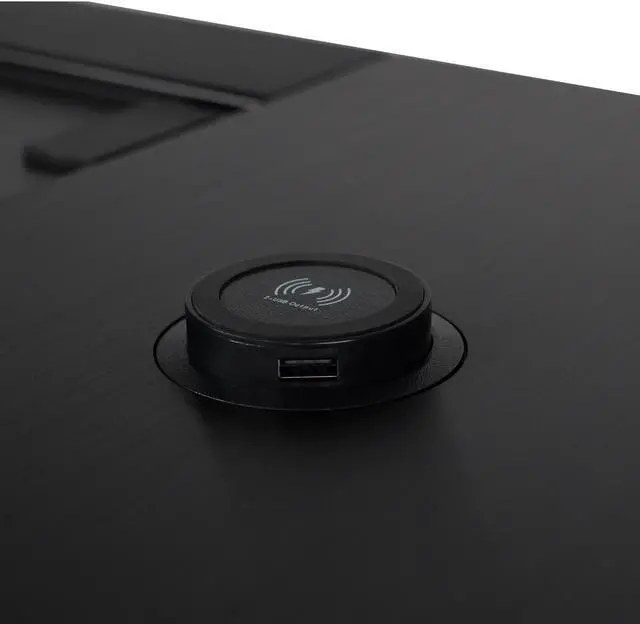 Alt view image 11 of 18 - Lian Li Motorized Standing Desk DK-07X : Dual E-ATX Support, Wireless Charging & USB Ports for Ultimate Workflow - Versatile Motorized Desk - Cable Management --  DK07X