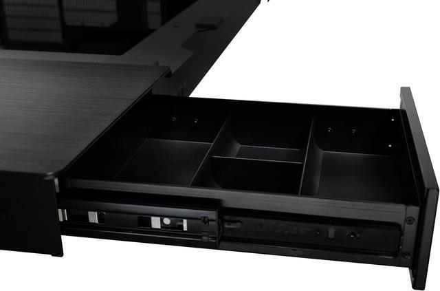 Alt view image 8 of 18 - Lian Li Motorized Standing Desk DK-07X : Dual E-ATX Support, Wireless Charging & USB Ports for Ultimate Workflow - Versatile Motorized Desk - Cable Management --  DK07X