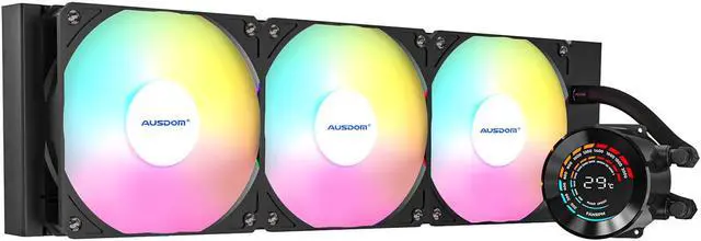 AUSDOM 360mm AIO CPU Liquid Cooler for Desktop - 2.1