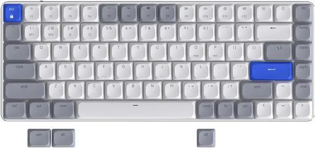 Main image of AUSDOM Wireless Bluetooth 75% Mechanical Keyboard: Compact Multi-Device Rechargeable Backlit Gaming Keyboard with 84-Key Layout, Low Profile Brown Switches for Windows/Mac/PC/Laptop