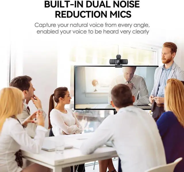 Alt view image 6 of 7 - AUSDOM 4K Webcam, Autofocus Webcam with Microphone, Privacy Cover, Plug and Play USB Computer Web Camera for Pro Streaming/Online Teaching/Video Calling/Zoom/Skype (Black-4K)