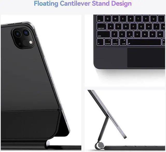 Alt view image 2 of 7 - AUSDOM iPad Keyboard Case for iPad Pro 11 & Air 11 (M2, 2024) and 10.9" iPad Air 5th &4th Generation, Magnetic Keyboard Case with Multi-Touch Trackpad for iPad Pro 111st /2nd /3rd/4th Gen, Backlit