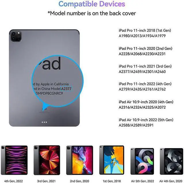 Alt view image 3 of 7 - AUSDOM iPad Keyboard Case for iPad Pro 11 & Air 11 (M2, 2024) and 10.9" iPad Air 5th &4th Generation, Magnetic Keyboard Case with Multi-Touch Trackpad for iPad Pro 111st /2nd /3rd/4th Gen, Backlit