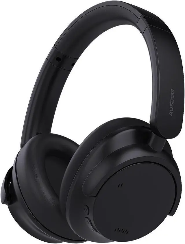 Main image of Ausdom E7 Pro Active Noise Cancelling Headphones Wireless Bluetooth ANC Over Ear Headphone with Deep Bass Microphone, 65H Playtime, Hi-Fi Audio, 3.5mm Jack, Fast Charging for Travel/Work