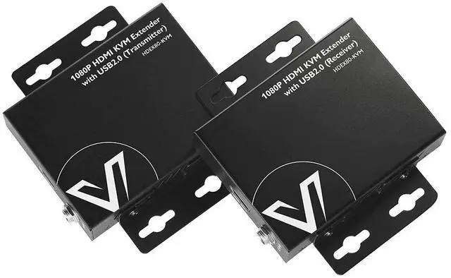 Main image of AV Access HDMI KVM USB Extender Over Cat5e/6/6a/7 260ft/80M, 2 USB 2.0 Ports, Zero-Latency, Plug and Play, PoE, No Driver, Supports All Operating System, Keyboard and Mouse USB Over Ethernet